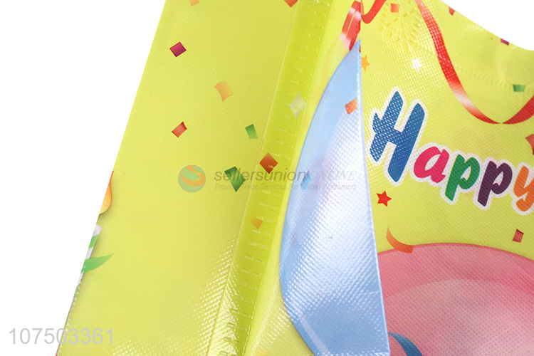 Lowest Price happy birthday series Foldable Non-Woven Shopping tote Bag