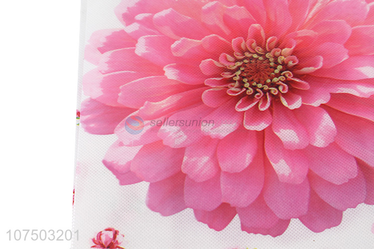 Top Selling Flower pattern printing Non-Woven Grocery Tote Bag shopping bag