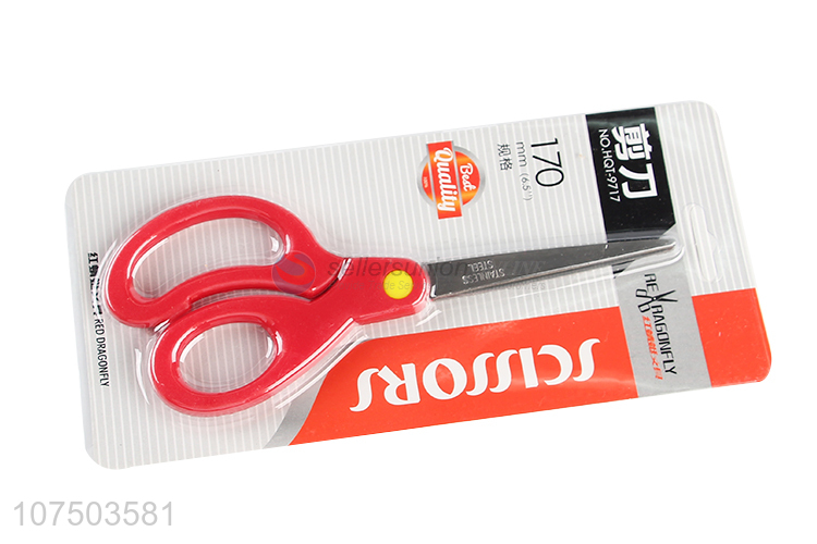 Cheap Price Color Plastic Handle Stainless Steel Office Stationery Scissors