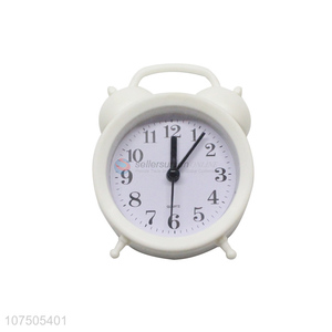 New Design Battery Powered Desktop Double Bells Quartz Alarm Clock