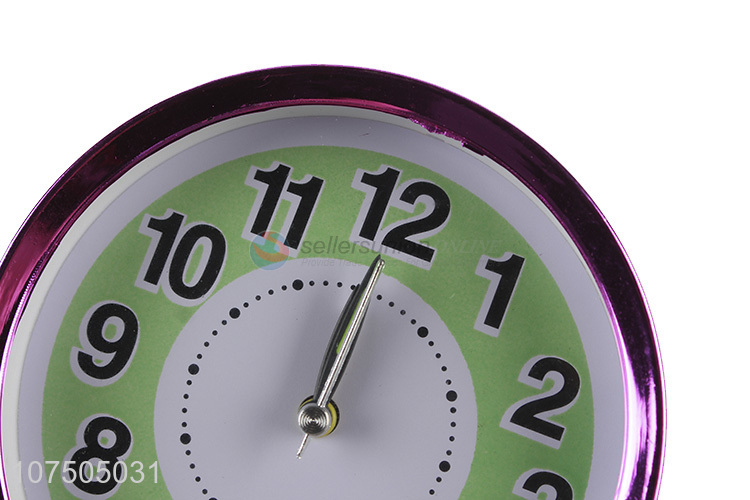 New Arrival Household Plastic Alarm Clock Luminous Round Desktop Clock