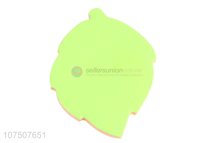 New Design Light Color Leaf Shape Paper Sticky Notes