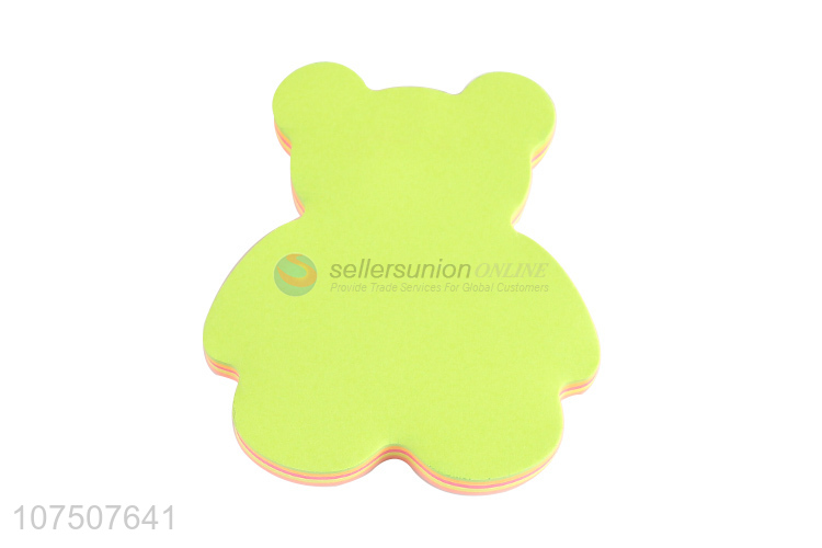 Cute Bear Shape Paper Sticky Notes Light Color Post-It Notes