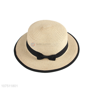 Best selling graceful women paper straw hat floppy sun hat