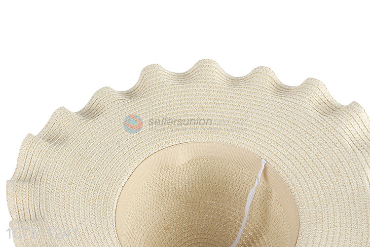 Most popular women wide brim paper straw hat sun hats