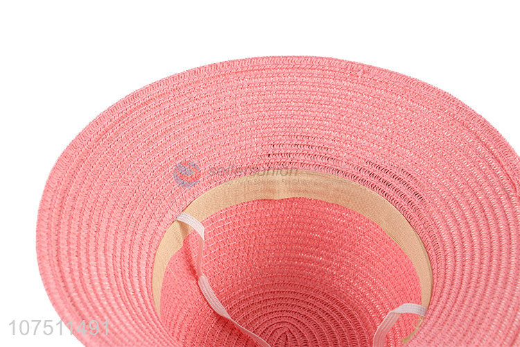 Good quality fashion ladies sun hat paper straw hat bucket hat