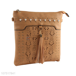 New Design PU Leather Shoulder Bag With Tassel Zipper