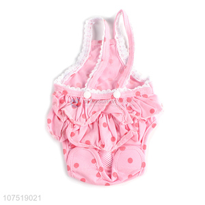 Factory direct sale pet clothes fashion polka dot printed dog bikini