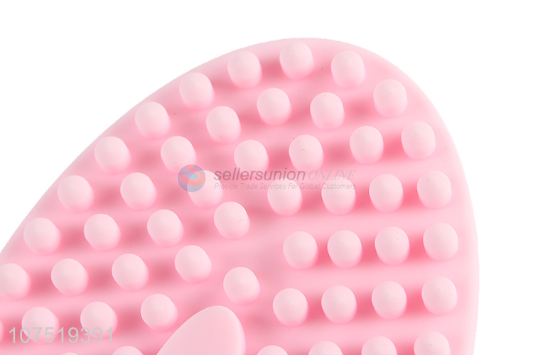 Good quality oval double sided body exfoliation brush silicone bath scrubber