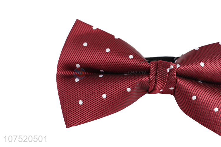 Latest design twill polka dot bow tie for men