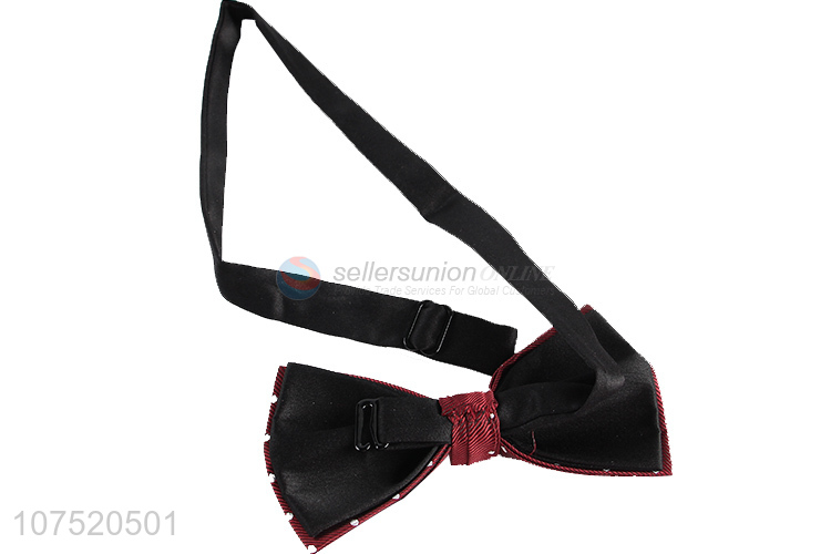 Latest design twill polka dot bow tie for men