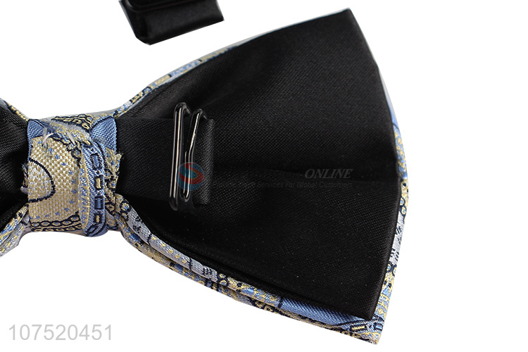 Fashion design cashew pattern jacquard men bow tie