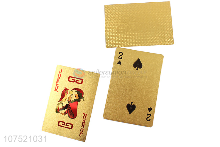 Factory direct sale gold foil playing cards gold games