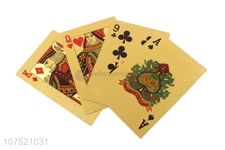 Factory direct sale gold foil playing cards gold games