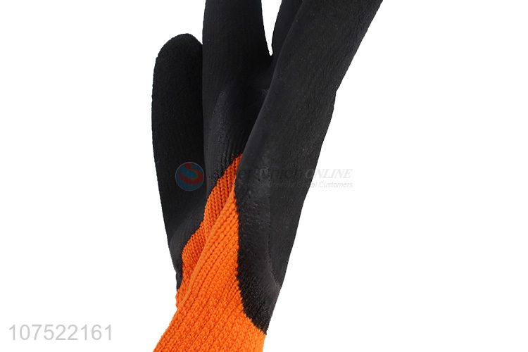 Wholesale anti-slip latex coated safety gloves wear resistant foam gloves