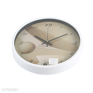 Promotional decorative bedroom wall clock classroom living room plastic quartz clock