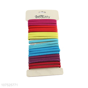 Low price 20pcs elastic hair ties ponytail holder for girls