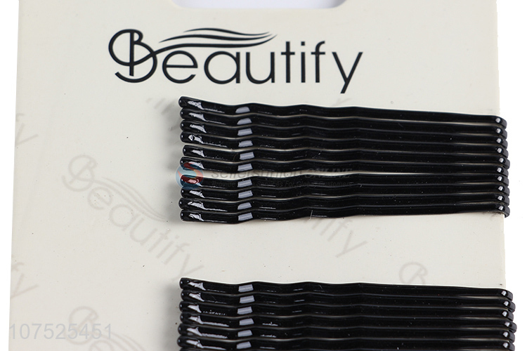 Promotional black iron hair clips metal hairpins with high quality