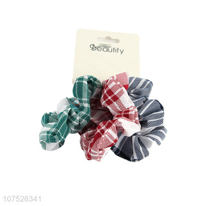 Popular products check pattern hair scrunchies hair ropes hair ties