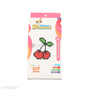 Hot sale children educational cherry pattern diy diamond painting stickers