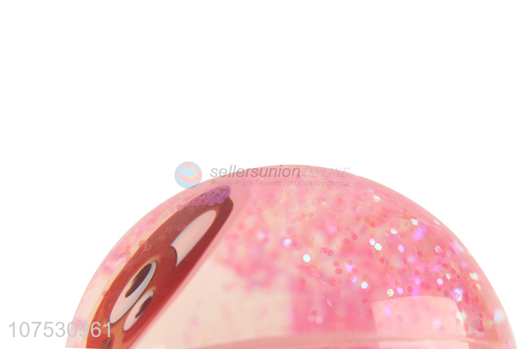 Wholesale led flashing glitter bouncing tpu ball with apple card