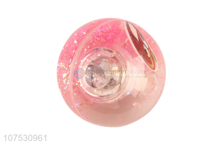 Wholesale led flashing glitter bouncing tpu ball with apple card