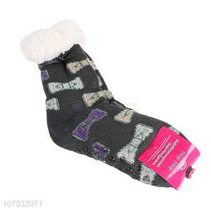 Factory price ladies winter warm floor socks home socks