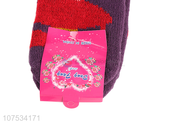 Competitive price women fleece slipper socks cozy floor socks