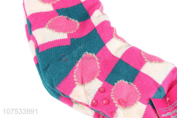 Low price winter home slippers floor socks for ladies