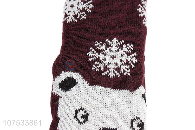 Hot selling women fleece slipper socks cozy floor socks