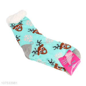 Popular products women thermal slipper socks with fleece lining