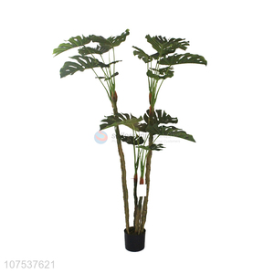 Latest Artificial Monstera Variegata Indoor Decoration Bonsai Plants