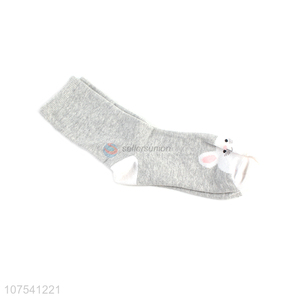 Good Price Mid-Calf Length Sock Breathable Ladies Cotton Sock