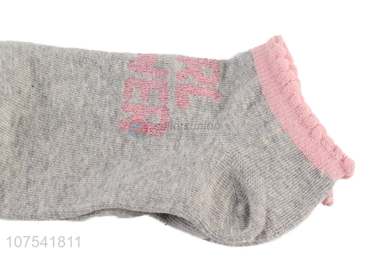 Wholesale Cotton Short Sock Breathable Ladies Ankle Socks