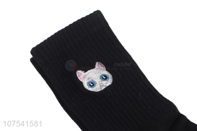 Best Price Cartoon Cat Crew Socks Fashion Ladies Warm Socks