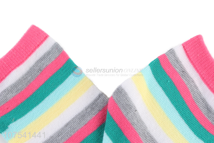 High Quality Colorful Striped Socks Fashion Ladies Casual Sock