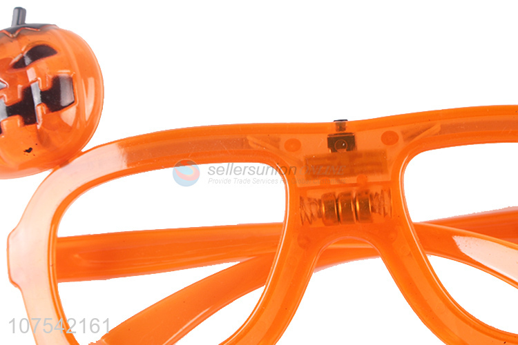 Wholesale Led Light Up Flashing Halloween Pumpkin Blinking Party Glasses