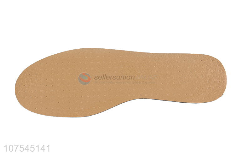 Reasonable Price Eva Beige Leather Insoles Perforated Breathable Insoles