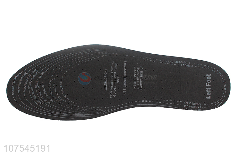 Factory Price Black Eva Beige Leather Insoles Perforated Breathable Insoles