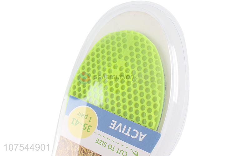 Contracted Design Fluorescent Green Honeycomb Breathable Insoles For Women