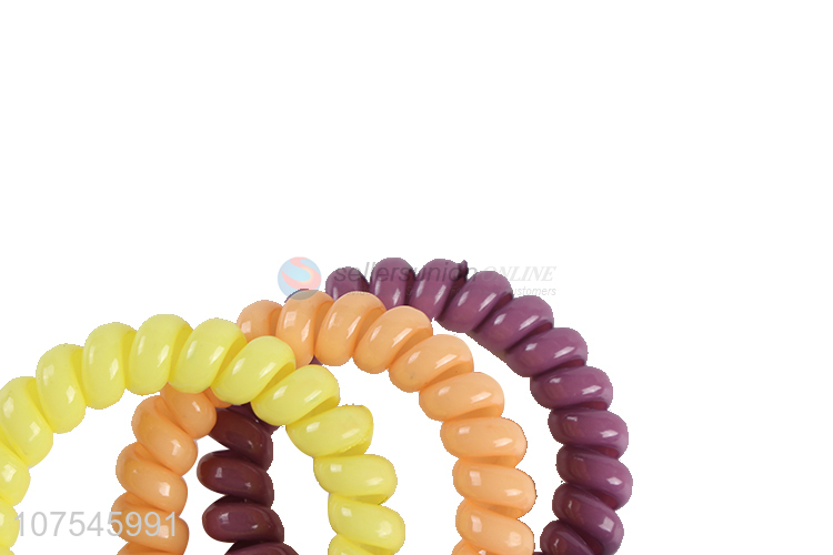 Hot Selling Popular Hair Band Colorful Telephone Wire Hair Rings