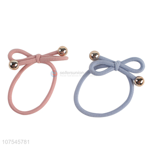 Cheap Elegant Bowknot Decorative Elastic Hair Rings Ponytail Holders