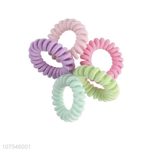 Best Price Hair Accessories Telephone Wire Plastic Elastic Hair Rings