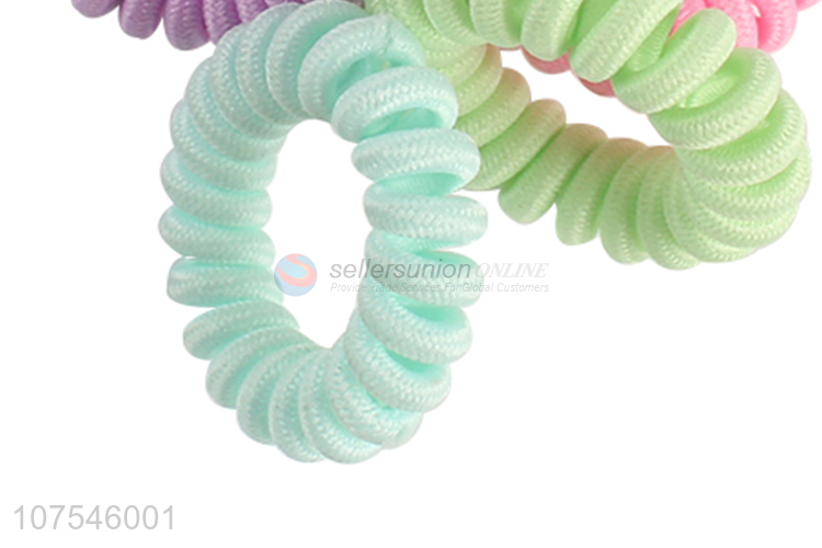 Best Price Hair Accessories Telephone Wire Plastic Elastic Hair Rings