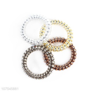 High Quality Fashion Elastic Hair Bands Telephone Wire Hair Rings