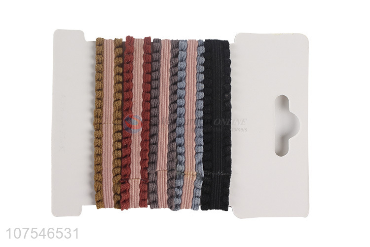 Top Quality Multicolor Elastic Hair Bands Card Hair Rings Set