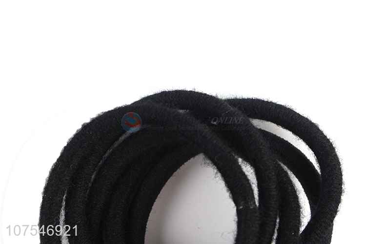 New Arrival Round Black Elastic Hair Band Simple Hair Ring