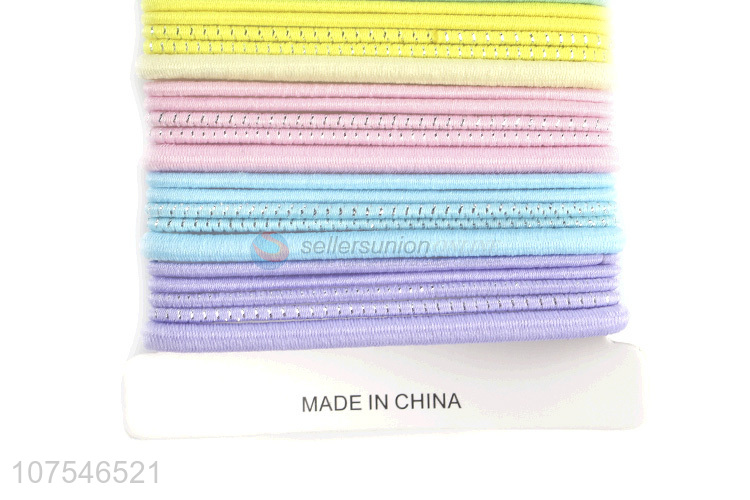 Factory Price Customized Card Hair Rope Set Colorful Hair Rings