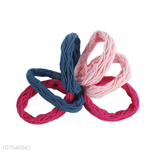 Hot Selling Solid Color Elastic Hair Ring Colorful Hair Band