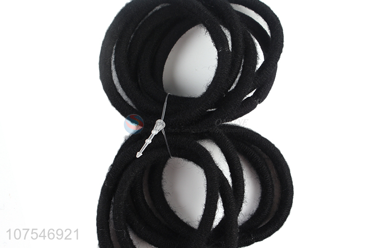 New Arrival Round Black Elastic Hair Band Simple Hair Ring